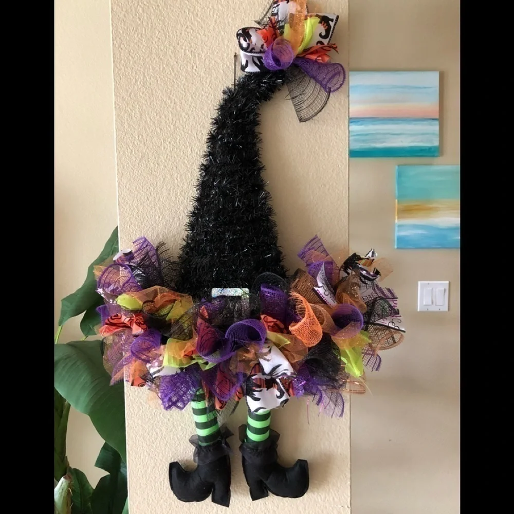 Halloween witch Door decor